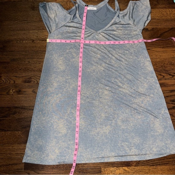 Mod Ref Women’s Off The Shoulder Stonewashed Dress Size Large - Picture 4 of 5
